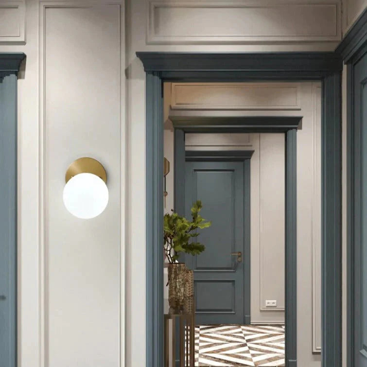 Applique murale en cuivre de couloir de chevet de chambre à coucher Nordic Wind simple