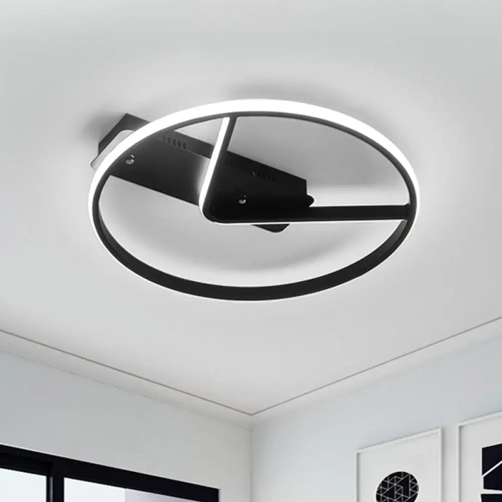 Sleek Led Flush Mount Ceiling Light In Black 18/23.5 Width Warm/White Light
(Note: Seo Optimization