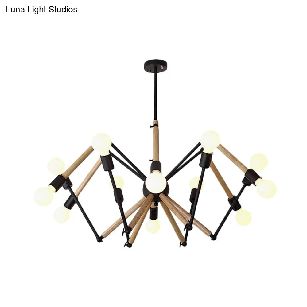 Spider Shape Suspension Light - Contemporary Metal Chandelier For Living Room (8/10/12/16-Head)
