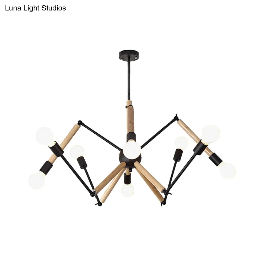 Spider Shape Suspension Light - Contemporary Metal Chandelier For Living Room (8/10/12/16-Head)