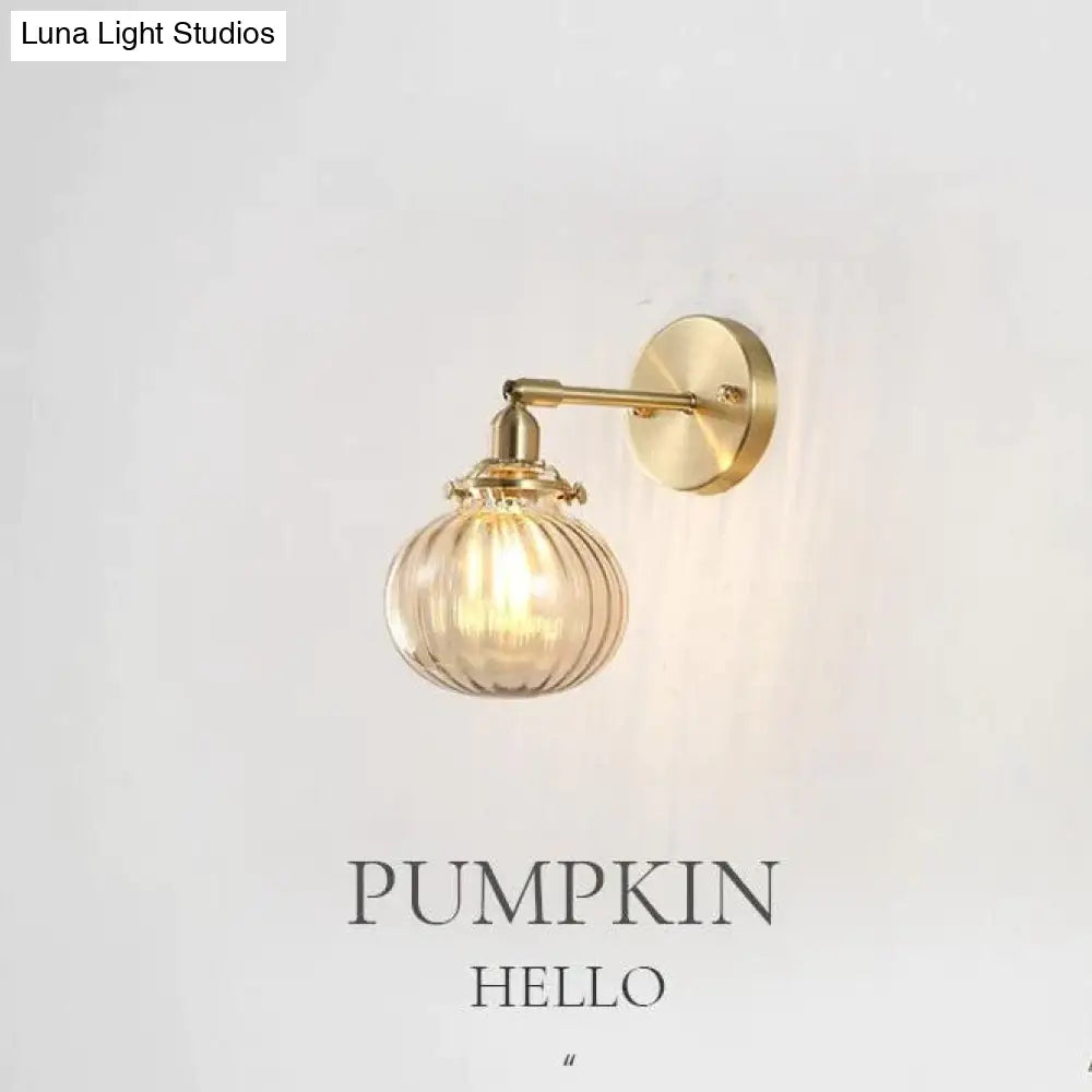 The Bedside of Nordic Bedroom Copper Wall Lamp Copper Wall Lamps