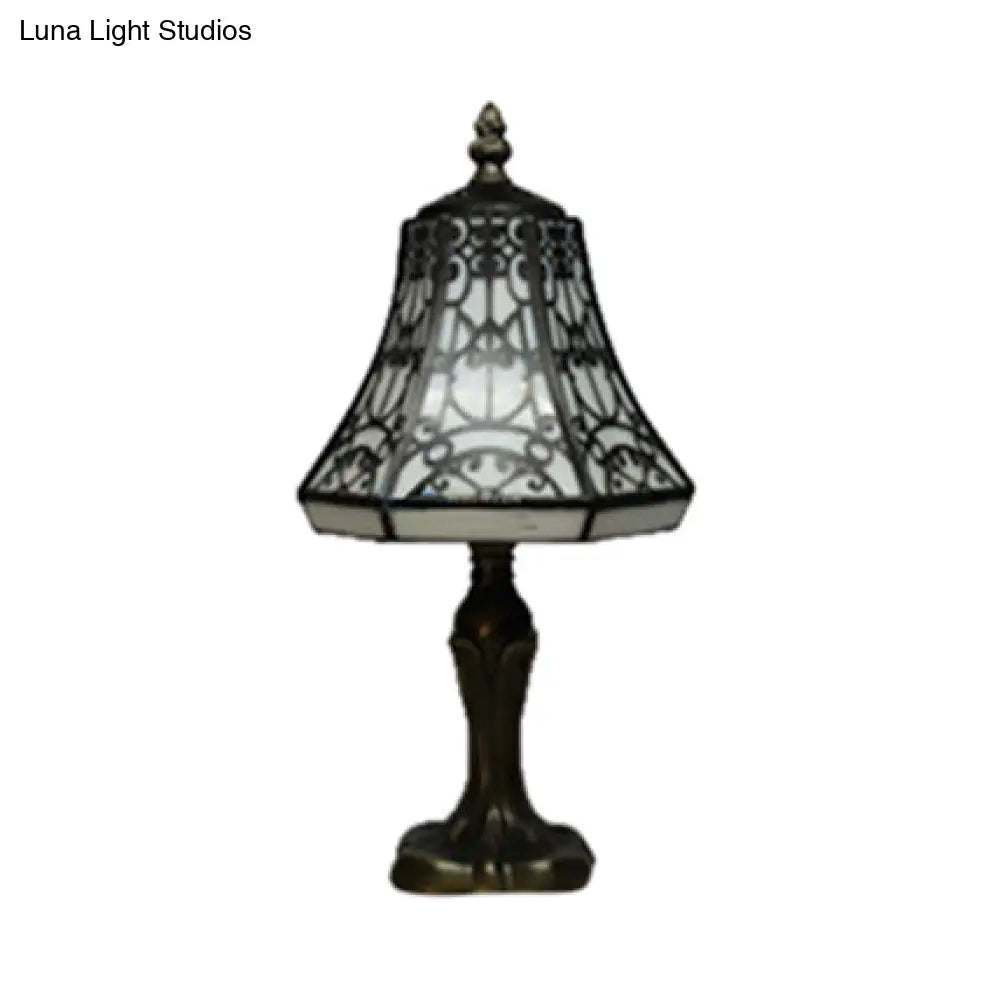 Tiffany Classic Desk Lamp - Bell Living Room Light In Black And White