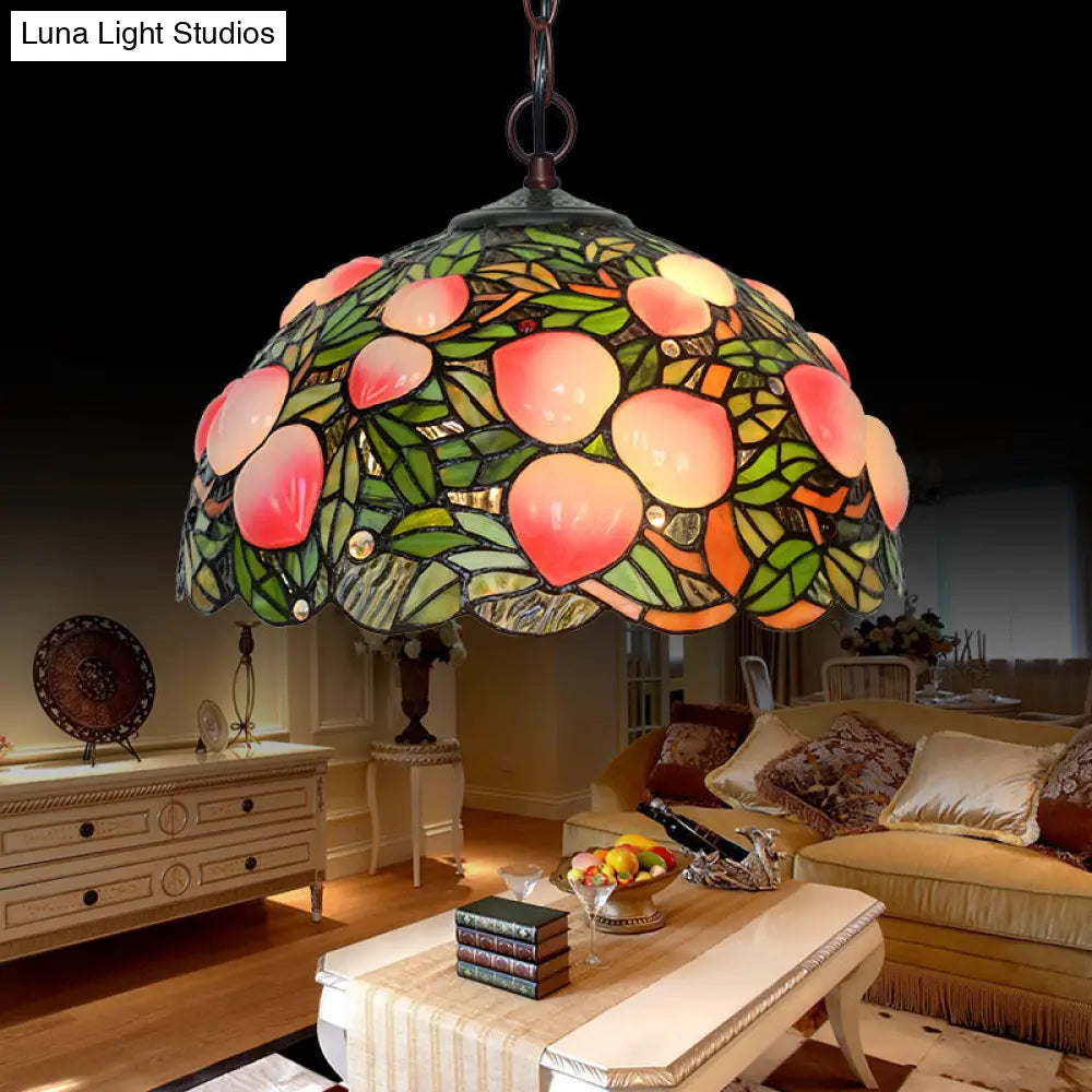 Victorian Peach Bronze Cut Glass Chandelier Pendant Light - 1/2/3 Lights Pink Dining Room Décor