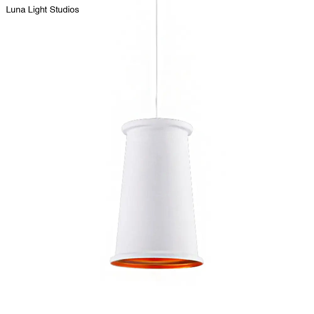 Vintage Style Pendant Light With Metal Shade | 1 Bulb Suspension Lighting For Dining Room In