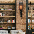1-Light Industrial Black Wire Mesh Wall Sconce For Bedroom