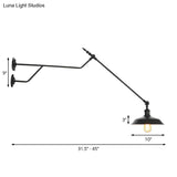 1-Light Metal Matte Black Sconce Lamp - Industrial Wall Mounted Lighting For Indoor Spaces