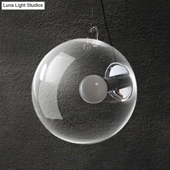 Clear Glass Chrome Flush Mount Ceiling Light - Simplicity Design 10/12W 1
