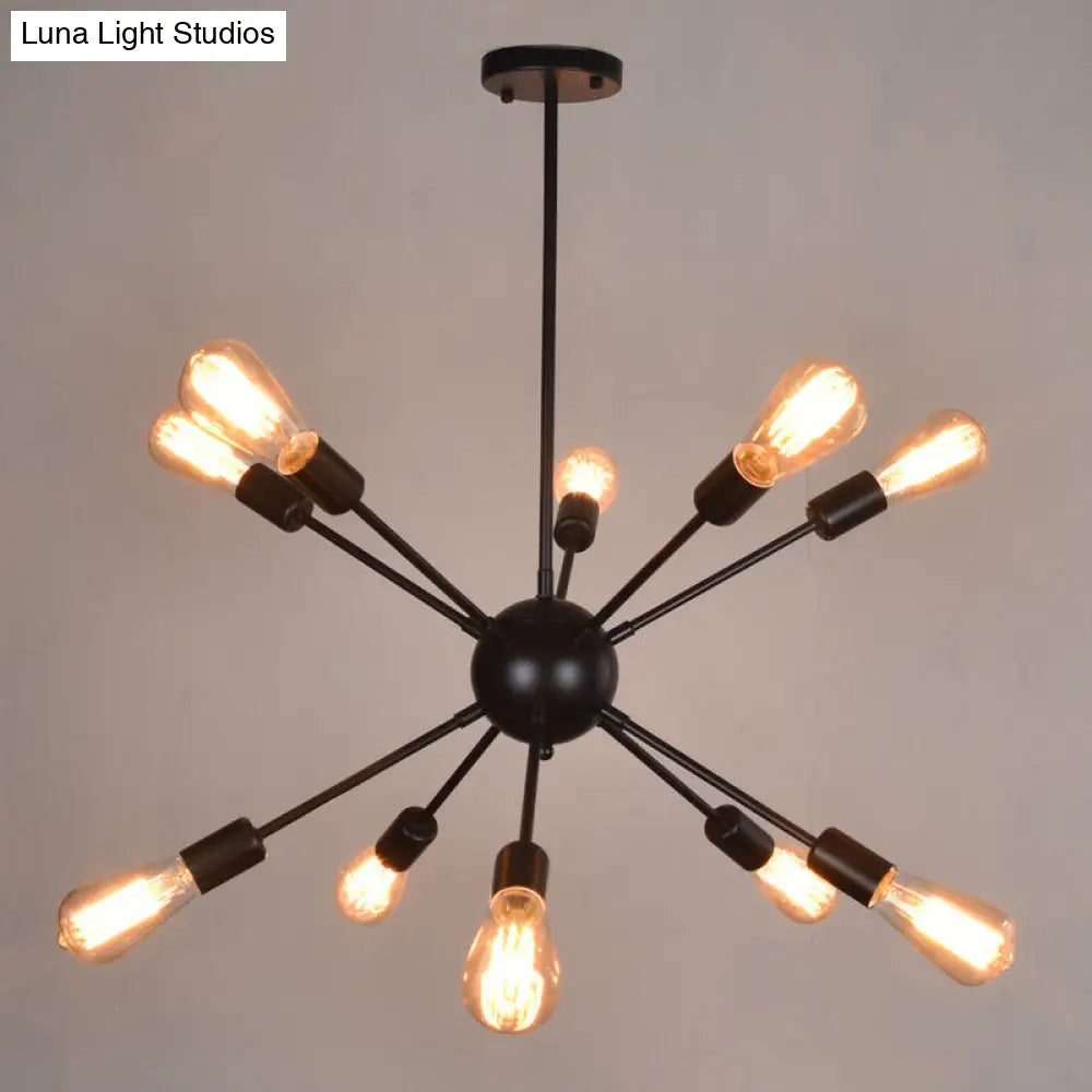 Industrial Vintage Chandelier - 10-Light Pendant Light Fixtures For Living Room Restaurant And Bar