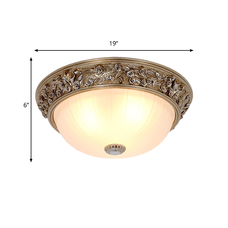 Minimalist Semi - Ball Ceiling Light: 2/3 - Head Resin Fixture In Aged Silver (13’/16’ Wide)
