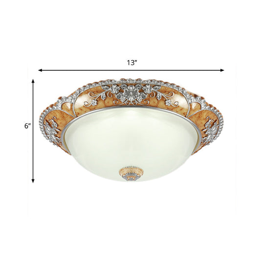 Minimalist Resin Ceiling Fixture With 2 Heads - Flush Mount Lighting For Bedroom