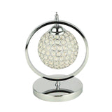 Minimalist Chrome Crystal Led Study Room Night Table Lamp