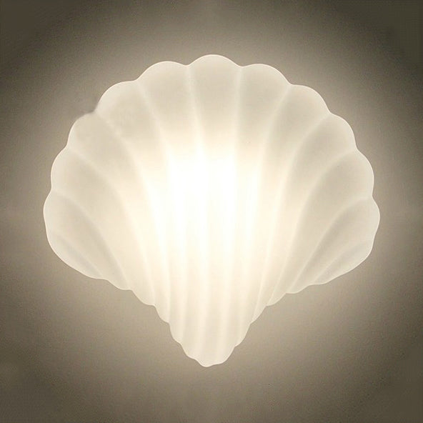 Modern White Acrylic Shell Wall Light - Lovely Bedroom Nursing Room Lamp