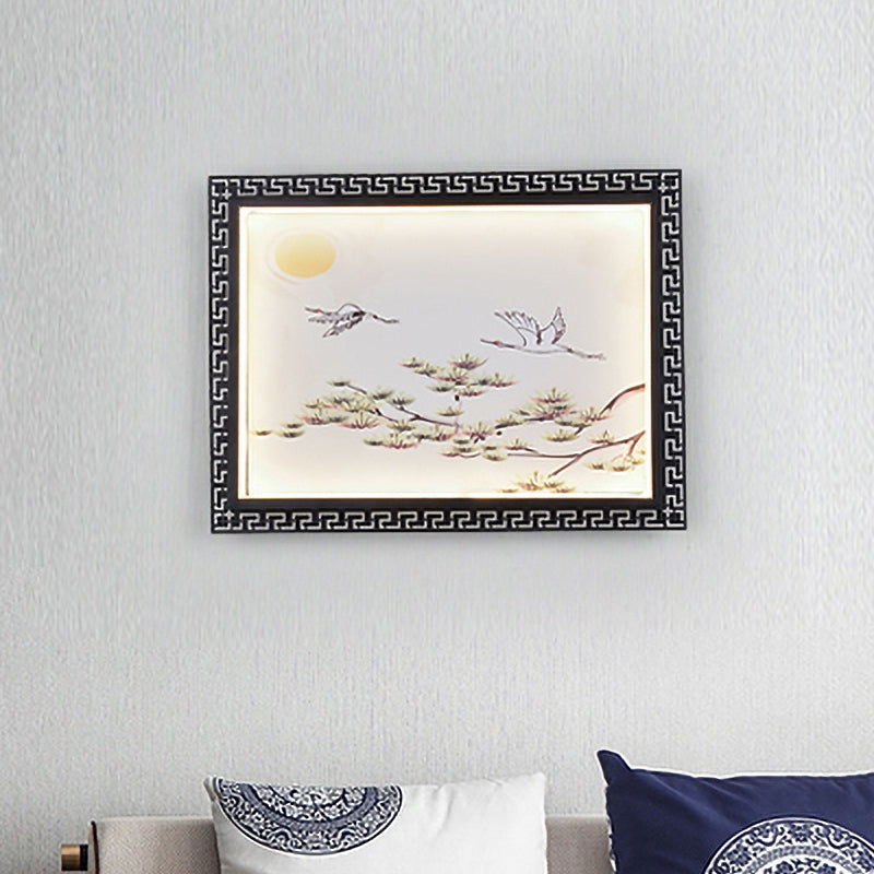 Black Aluminum Led Flush Wall Sconce For Elegant Room Decor