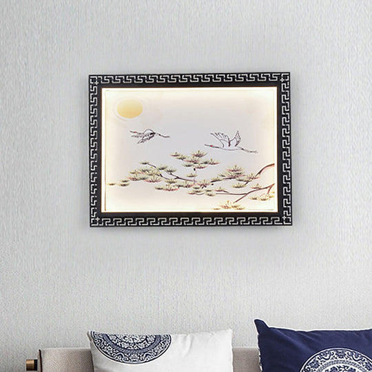 Black Aluminum Led Flush Wall Sconce For Elegant Room Decor