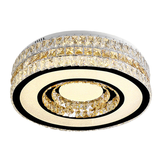 Crystal - Encrusted Led Ceiling Lamp For Minimalist Bedroom Design