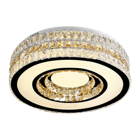 Crystal-Encrusted Led Ceiling Lamp For Minimalist Bedroom Design