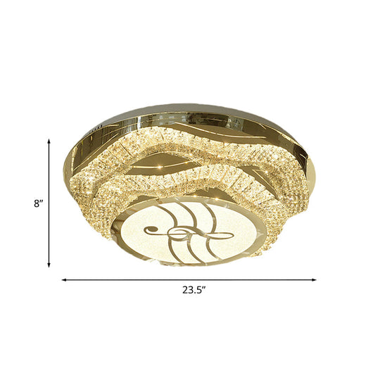 Musical Note Led Crystal Flushmount Ceiling Light Fixture