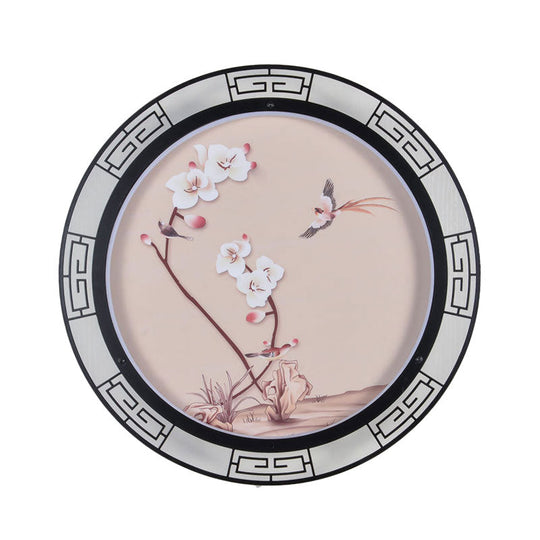 Spring Blossom Pink Sconce Mural Lamp: Retro Led Wall Light For Guest Room