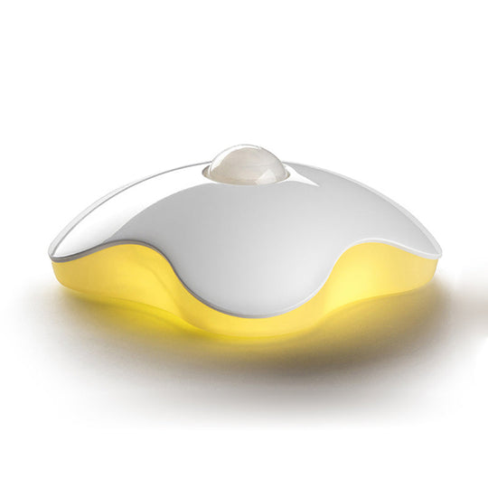 Kid Bedroom Wall Sconce: White Modern Square Metal Lamp