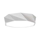 Modern Led Metal Flush Mount Lighting With Concave/Convex Shape - White/Black Ceiling 16/19.5/23.5