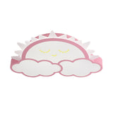 Sun & Cloud Led Ceiling Flush Light Fixture For Kids Room In Yellow/Blue/Pink