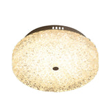 Modernist Led Crystal Flushmount Light For Corridor Ceiling