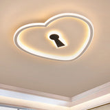 Minimalist Loving Heart Ultrathin Led Ceiling Light - Pink/White