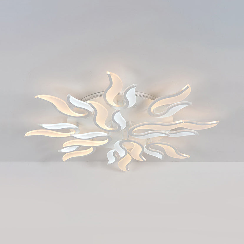 Modern Blossoming Led Flush Mount Light: 3/6/9 - Light Acrylic Ceiling Fixture - Warm/White/Natural