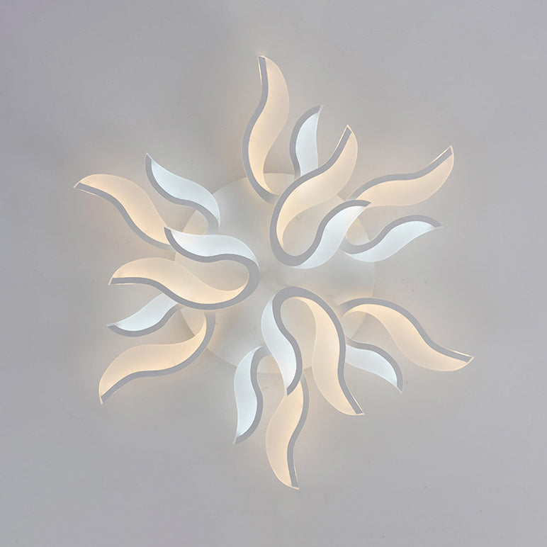 Modern Blossoming Led Flush Mount Light: 3/6/9 - Light Acrylic Ceiling Fixture - Warm/White/Natural