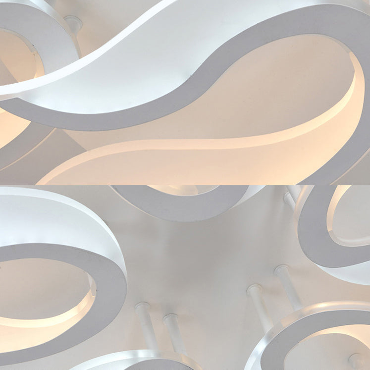 Modern Blossoming Led Flush Mount Light: 3/6/9 - Light Acrylic Ceiling Fixture - Warm/White/Natural