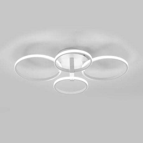 Acrylic Led Semi Flush Mount Ceiling Light In Warm/White With Simple Design - Available 4/6/8 Lights