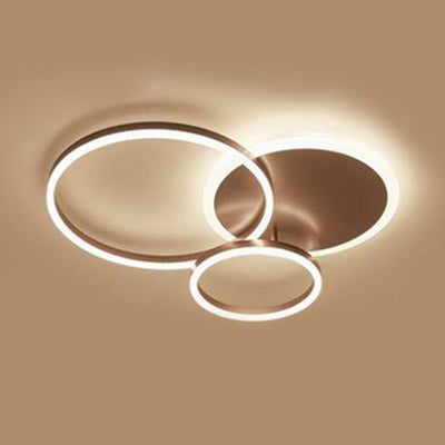 2/3/5 - Light Flush Ceiling Light With Brown Acrylic Shade - Warm/White For Living Room 3 / White