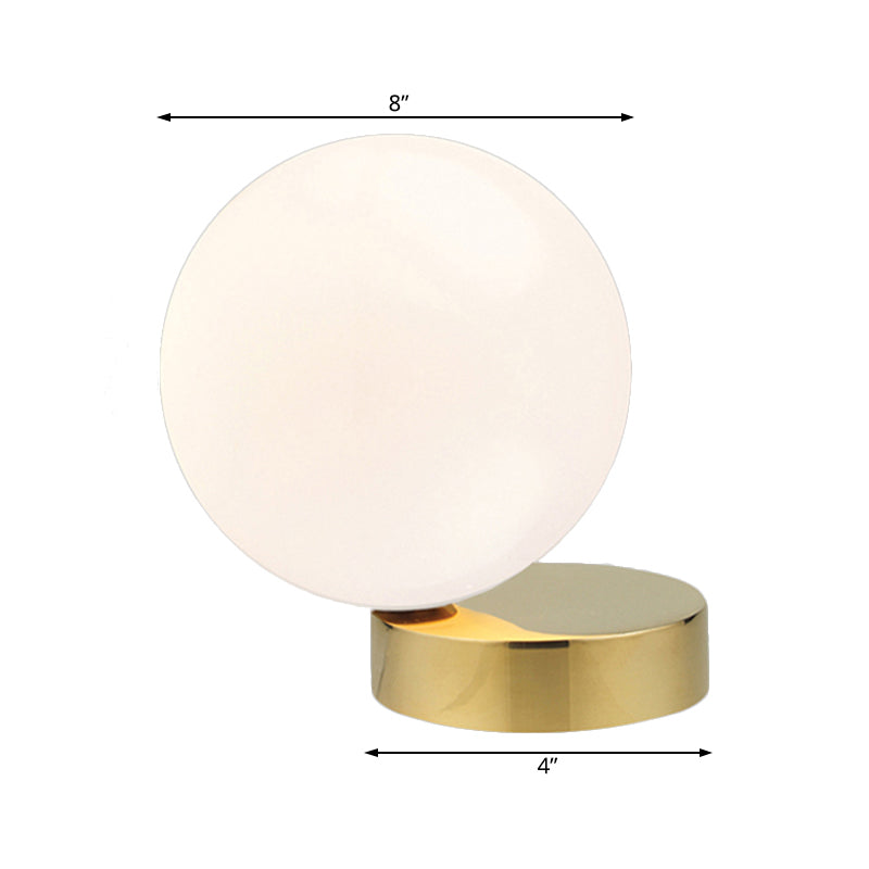 Contemporary Gold Finish Milk Glass Flush Mount Lighting - 6’/8’ W 1 Head Ceiling Light
