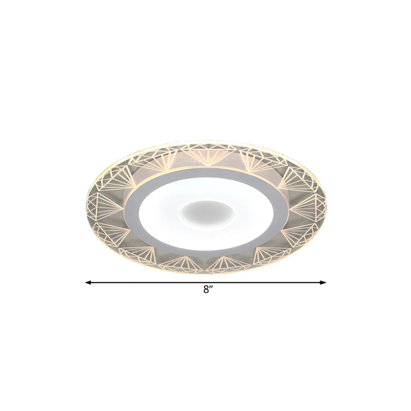 Diamond - Shaped Led Flush Mount Ceiling Light - Modern Acrylic Sizes: 8’/16.5’/20.5’