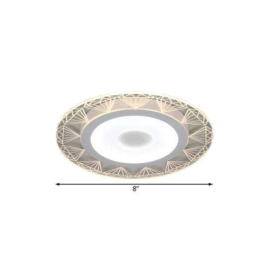 Diamond - Shaped Led Flush Mount Ceiling Light - Modern Acrylic Sizes: 8’/16.5’/20.5’