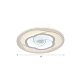 Led Flower Acrylic Flush Mount Bedroom Light With White Shade - 3 Sizes & Options