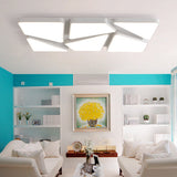 Modern Led Flush Mount Lighting: 25.5/37.5 W Acrylic Shade Black/White Square/Rectangular Ceiling