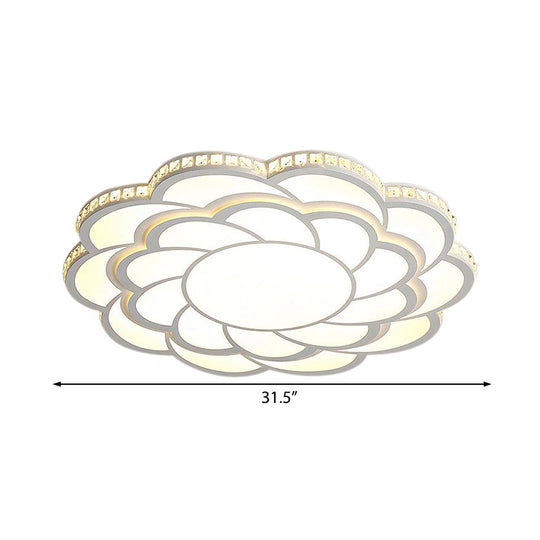 Blossom Large Flush Mount Led Crystal Accent Lamp - 31.5’/39’ Wide Warm/White Light