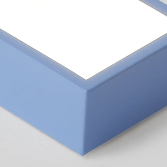 10’/14’ Wide Flush Mount Arrow Led Ceiling Light Fixture In Minimalist Acrylic Grey/Yellow/Blue