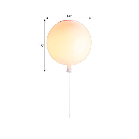 Modernist Style Balloon Shade Suspension Lamp - 8’/10’ Width White Ceiling For Living Room