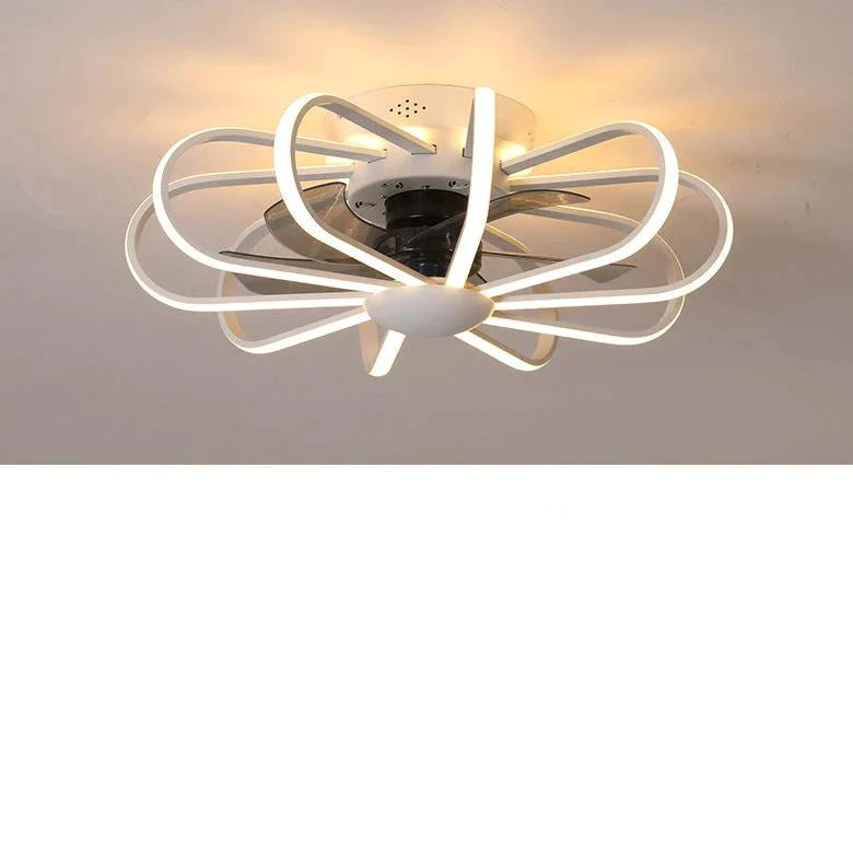 110V Lampe Creative Restaurant Ventilateur Lampe Salon Chambre Plafonnier Intégré