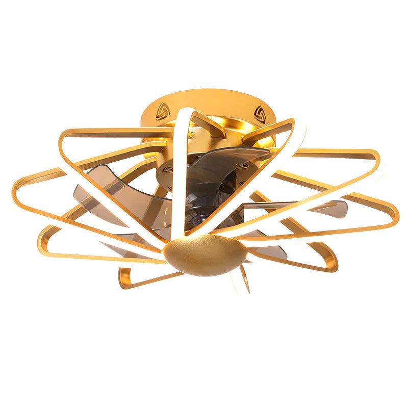 110V Lampe Creative Restaurant Ventilateur Lampe Salon Chambre Plafonnier Intégré