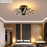 110V Lamp Creative Restaurant Fan Lamp Living Room Bedroom Integrated Ceiling Lamp Ceiling