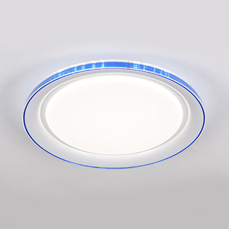 Macaron Modern Ceiling Mount Led Light With Acrylic Undertint - Ideal For Office Blue