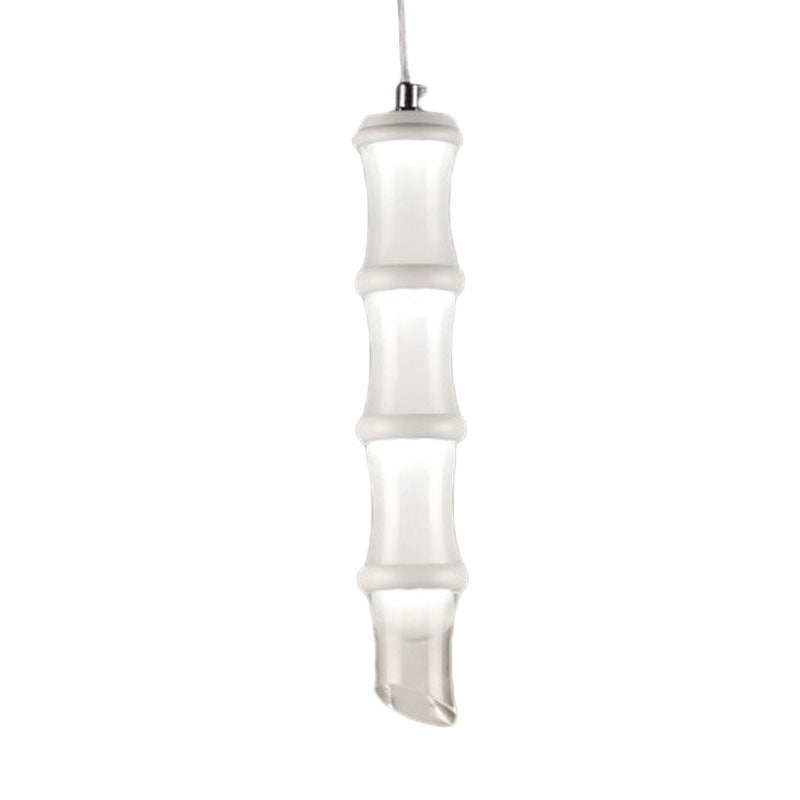 Modern Led Acrylic Bamboo Pendant Light In Warm/White