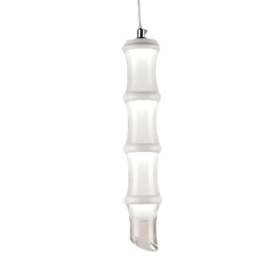 Modern Led Acrylic Bamboo Pendant Light In Warm/White