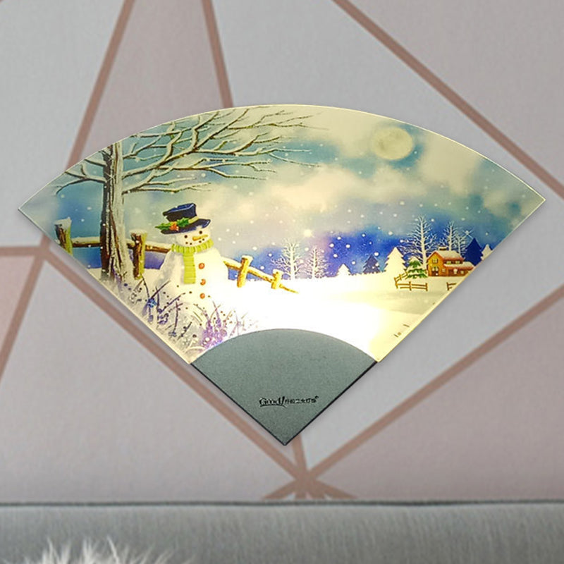 Led Nordic Snowman Wall Light For Bedroom Décor
