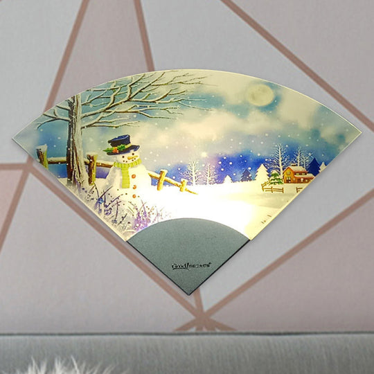 Led Nordic Snowman Wall Light For Bedroom Décor