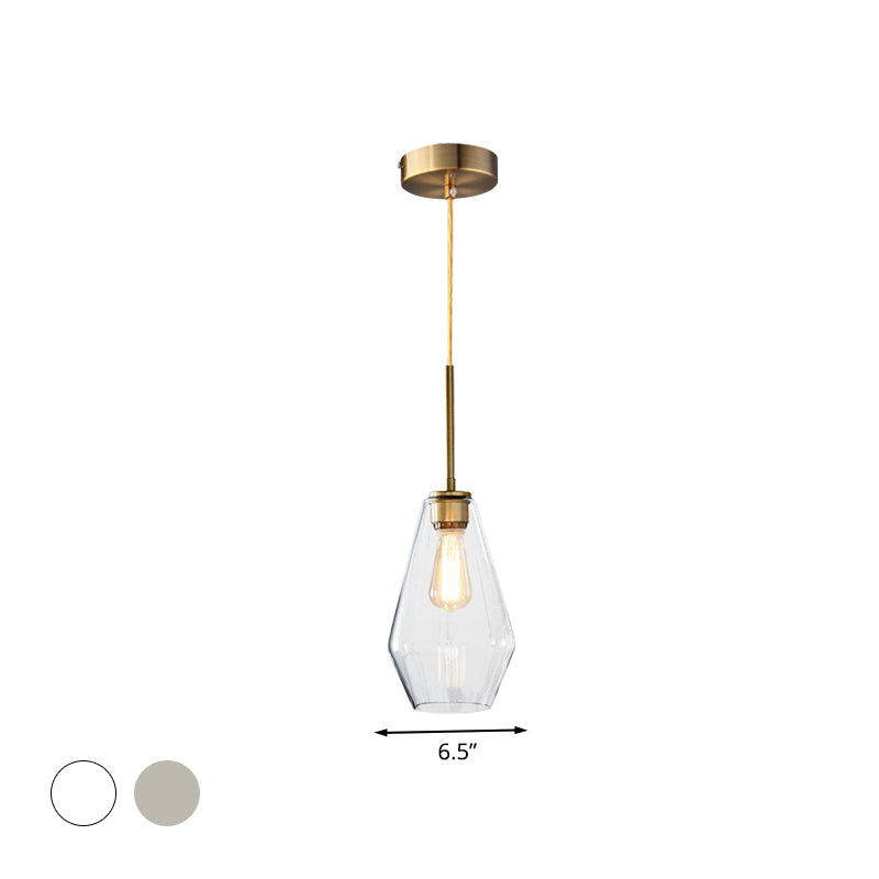 Modern 4.5’/9’/12’ Wide Glass Shade Hanging Pendant Light With Brass Lamp Socket - Perfect