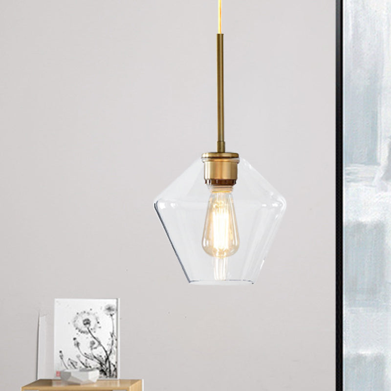 Modern 4.5’/9’/12’ Wide Glass Shade Hanging Pendant Light With Brass Lamp Socket - Perfect